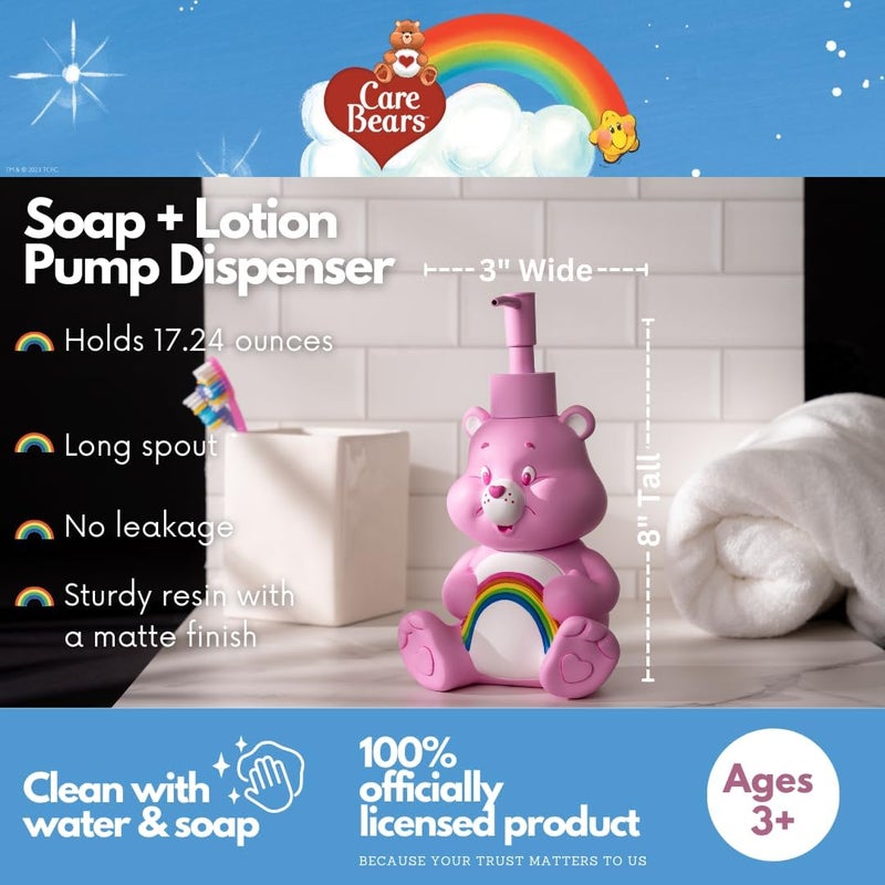 Franco موزع صابون/لوشن/معقم يدين من Care Bears Cheer Bear، 10.36 أونصة، يوم الحب (منتج مرخص رسميًا) من Collectibles - Image 1